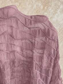 Soleia Camiseta asimétrica con decoración de conchas marinas, adecuada para vacaciones en la playa, verano - Rosa - Ver 7