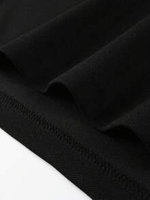 Manfinity CasualCool 男士短袖Polo衫，适合外出、聚会和办公穿着 - 黑色 - 查看 4