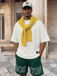 RivetRise 男士拼布t卹 - 白色 - 查看 1