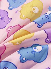 SHEIN X Care Bears 1 件卡通图案印花宠物蓬蓬裙，猫咪服装，狗狗服装，尺码 XXS-XXXXL，特小号，特大号，纱质裙摆，甜美可爱，分享熊，欢呼熊 - 粉色 - 查看 7