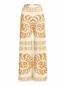 Swim Oasis Traje de baño de una pieza con textura espiral vintage para mujer, elegante y grácil para vacaciones - amarillo ganso - Ver 5