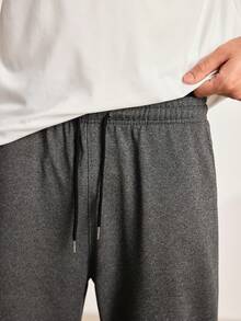 Driftmere 2pcs/Set Men Sports Casual Zipper Stand Collar Jacket & Pants, Suitable For Autumn Daily Wear Gym - Dark Grey - View 7