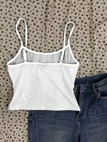 Áo camisole lửng ôm dáng in hoa, thích hợp cho nữ, phong cách thường ngày, mùa hè. - Nhiều màu - Xem 8