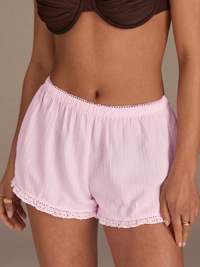 Athîral 女士纯色弹力腰宽松短裤