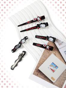 Betty Boop | ROMWE Jepit Rambut Motif Kartun Bentuk Bintang Lima, Isi 6 Buah - MultiWarna - View 3