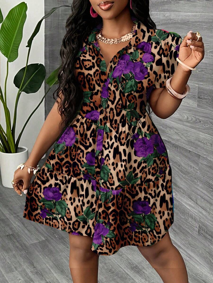Slaydiva Casual Minimalist Women Mini Dress, Suitable For Summer - Multicolor - View 1