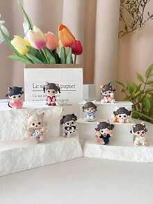 POKOJA LAND Série Irmã Caixa Cega de Boneca DIY de Segunda Criação com Grãos Fofos, Decorações Sazonais, Esculturas Interessantes, Bonecas de Arte, Colecionáveis de Mão, Pequenas Estátuas, Fãs de Animação, Amantes da Primavera ao Verão - Multicolorido - Visão 6