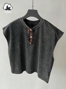 Manfinity EMRG 男士夏季休闲水洗复古背心 - 彩色 - 查看 3