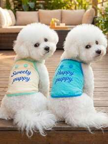 PETSIN Quần áo thú cưng mùa xuân mới, đồ dùng cho thú cưng, quần áo cho thú cưng, áo ba lỗ cho chó, áo thun cho mèo, trang phục cho gấu bông, trang phục cho động vật nhỏ, áo ba lỗ thường ngày mát mẻ, quần áo cho chó, quần áo cho mèo, áo ba lỗ hai mùa xuân hè mới. - Nhiều màu - Xem 3