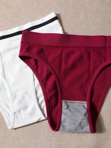 SHEIN 4pcs/Pack Seamless Invisible Underwear (Seamless Briefs) - Multicolor - View 4