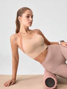 Loungeista Gym Push Up Bra Women Sports Bra Back Closure High Impact Workout Sport Fitness Wear For Yoga Gym Brassiere Sportswear, Lingeriefor Summerfor Summer - Pink - View 4