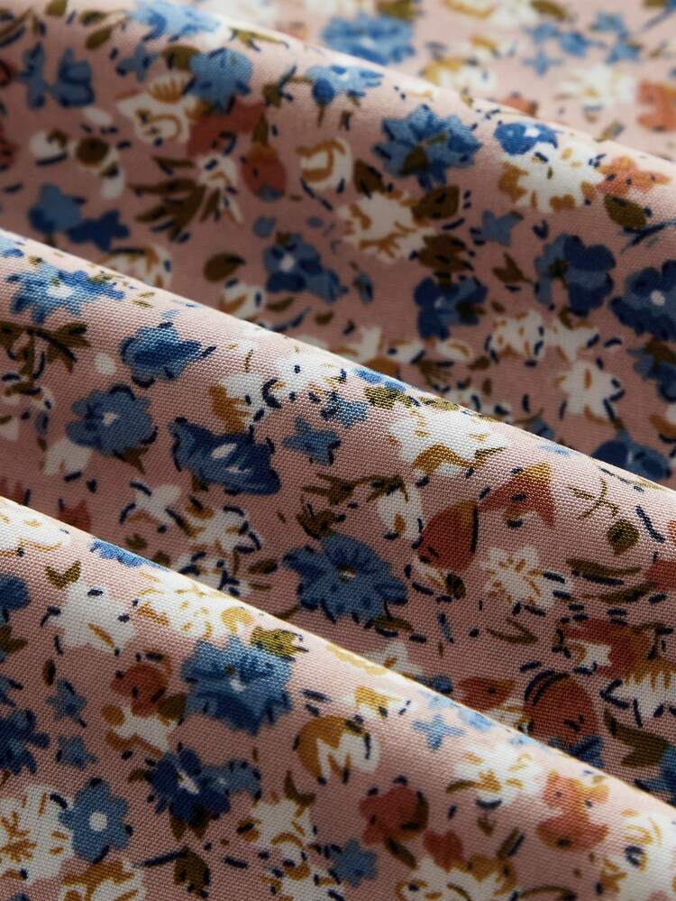 Floral Printed Midi Dress With Ruffle Details And An Open Back Spring Summer Cute Vacation Dress Holiday Dress Festival Dress French Style Parisian Style Casual Dress
