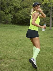 SHEIN In My Nature Áo vest thể thao không tay màu xanh neon lưới mới dành cho nữ - màu xanh lá - Xem 7