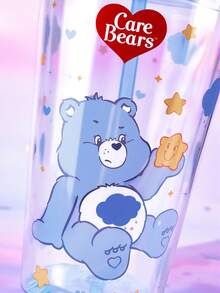 SHEIN X Care Bears 480毫升透明吸管杯 - 藍色 - 查看 8