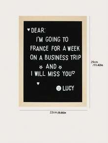 1 件 29*22 厘米字母板，带木框，包含 250 个字母和符号套装相框、照片板 - 日常休闲用品 - 家居装饰 - 情人节装饰、情人节婚礼、生日 - 薑色 - 查看 3