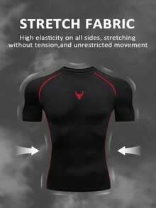 RISE LYT Men's Simple Print Crew Neck Short-Sleeve Top And Shorts Tracksuit - Black - View 5
