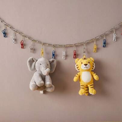 Joivida 1件/2件手工编织玩具挂绳，新款跨境产品，照片挂绳，家居装饰网袋，卧室娃娃收纳墙饰。