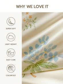 Cirelle 2/3 pièces Ensemble de housse de couette 100% coton pur à motif floral (sans couette) - Literie douce et respirante (1 housse de couette + 1/2 taie d'oreiller), Literie imprimée style campagnard, Convient pour les chambres/chambres d'amis, Essentiel pour une belle décoration de la maison et du dortoir, Un ensemble de literie confortable adapté à toutes les saisons - Multicolore - Voir 6