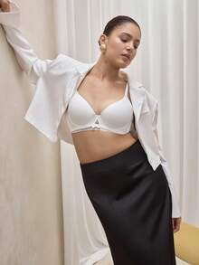 Bralution Minimalist Smooth Thin Underwire Push-Up & Side Enhancing Bra - White - View 6