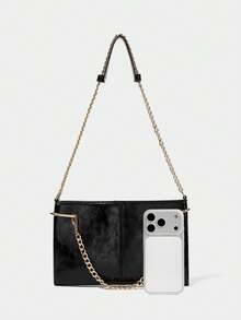 SHECARRY Women's Handbag, Exquisite And Minimalist Commuter Shoulder Bag - Black - View 4