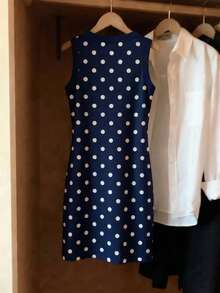Resyla Women's Spring/Summer New Arrival Polka Dot Print Fitted All-Match Versatile Camisole Dress - Multicolor - View 2