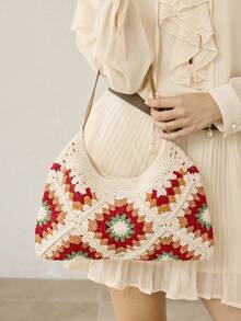 MOTF STYLISH WOMEN'S HAND-WOVEN SHOULDER BAG - Multicolor - View 8