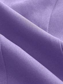 EMERY ROSE Chaleco de traje de unicolor para uso casual y de oficina - Morado - Ver 5