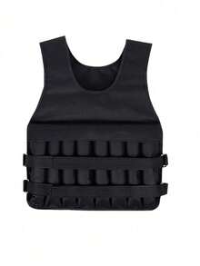 Verstellbare Gewichtsweste 20kg/44lbs Maximallast - Gewichtsweste für Männer & Frauen, ideal für Muskeltraining, Fitness, Gewichtsverlusts, Laufen, Aerobic, Krafttraining, Camouflage/Schwarz, Trainings-Weste mit verstellbarem Gewicht - Verschiedenfarbig - Übersicht 9