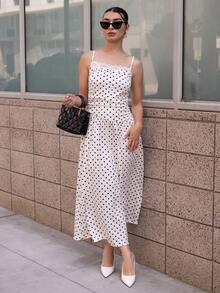 Andrea Bello Vestido largo con adorno de encaje elegante para mujer, vestido de Año Nuevo, vestido de fiesta de Año Nuevo, ropa de mujer, vestidos elegantes de mujer, vestidos beige de mujer, vestido de Año Nuevo para mujer, vestidos formales de mujer, vestido de fiesta, conjunto - Blanco y Negro - Ver 5