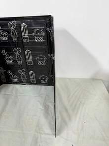 1/2 件装可折叠防溅罩，仙人掌叶图案，耐高温材质，易于清洁，可灵活折叠收纳，适用于炉灶煎炸油溅，是家庭主妇、烹饪爱好者的必备厨房用品，厨房配件，炉灶保护，厨房家具，家用厨房 - 彩色 - 查看 16