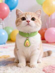 PETSIN 1 件装宠物反光水果项圈；猫项圈；狗项圈；颈围可调节；宠物配件；节日礼物；宠物用品。 - 彩色 - 查看 11