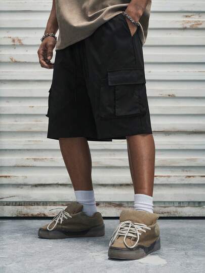 Modcrash Quần short Bermuda nam thời trang thường ngày, rộng rãi và thoải mái, phong cách retro Mỹ, unisex, dáng suông thoải mái, phù hợp cho trang phục mùa hè – Thích hợp cho mặc hàng ngày và các kỳ nghỉ hè.