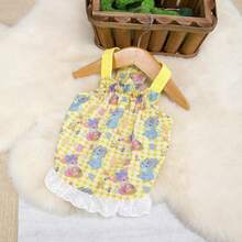 PETSIN Quần áo cho chó, quần áo cho mèo, váy cho thú cưng, bộ sưu tập xuân/hè mới, váy cho cún con, váy công chúa đa năng, họa tiết kẻ sọc, quần áo cho động vật nhỏ, kem chống nắng mát mẻ - Nhiều màu - Xem 23