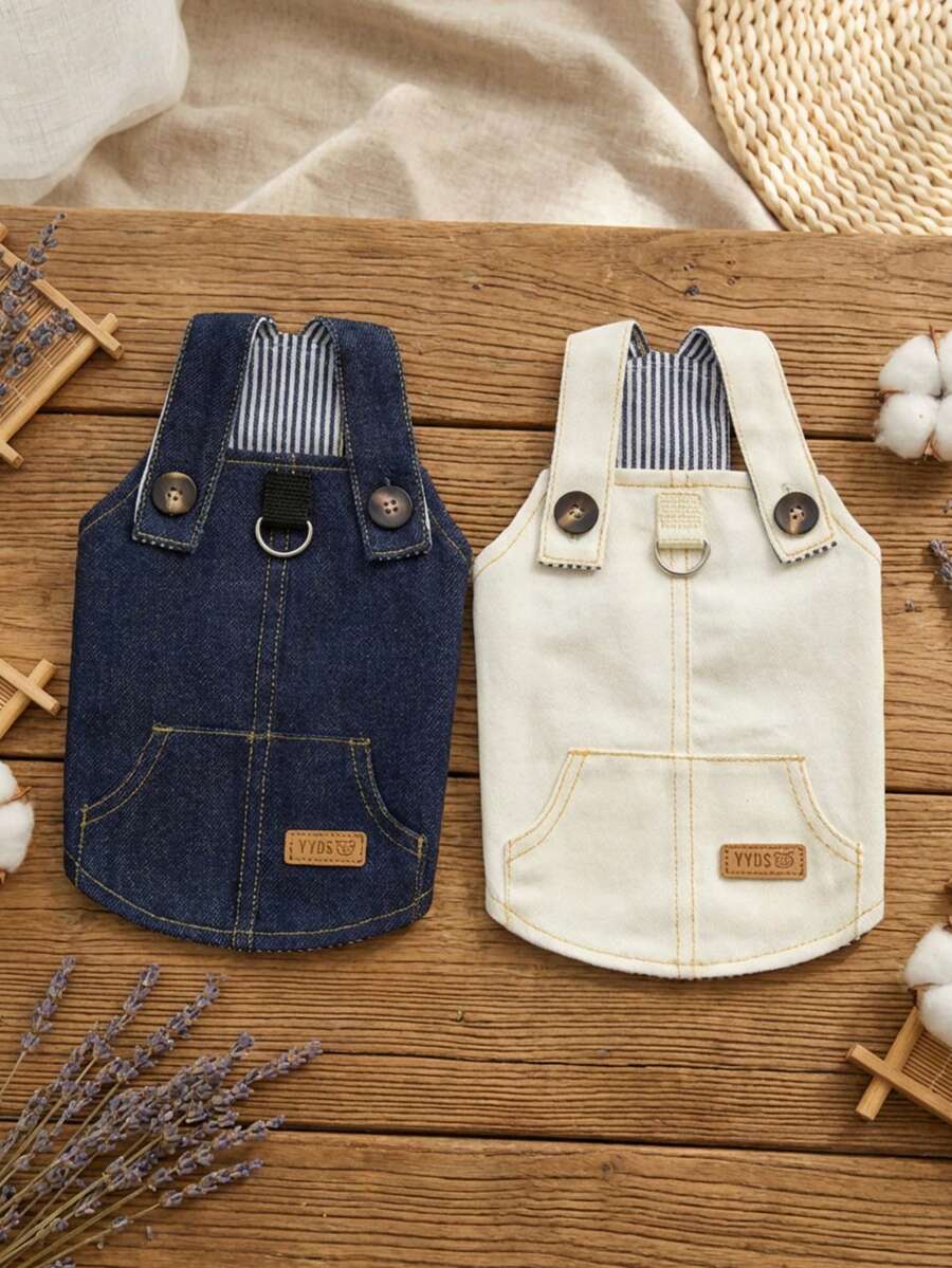 PETSIN Quần áo cho chó, quần áo cho mèo, váy cho thú cưng, bộ sưu tập xuân/hè mới, váy cho cún con, váy công chúa đa năng, họa tiết kẻ sọc, quần áo cho động vật nhỏ, kem chống nắng mát mẻ - Nhiều màu - Xem 1