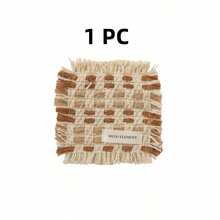 Cirelle Posavasos con flecos de estilo Fair Isle - Tapete cuadrado tejido a mano, decoración de mesa inspirada en lo nórdico para la hora del té - Multicolor - Ver 13