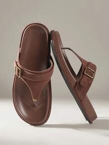 Solecia Sandal nữ thời trang công sở, đa năng, phù hợp cho đi lại hàng ngày. - Cà phê nâu - Xem 2