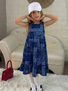 Dazy Kids Tween Girls Sleeveless Ditsy Floral Dress, Summer Sun Dresses Vacation - Multicolor - View 4