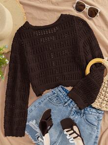 Travachic 女士度假系带开衫 - 棕色 - 查看 2