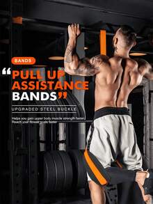 Pull Up Assist Bands, Adjustable High Strength Resistance Bands, Set Of 3 Pull Up Bands With Comfortable Fabric Foot & Knee Support, Ideal For Pull Up Assistance, Home Workout, Body Stretching & Pull Up Training - Multicolor - View 3