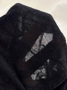 Elamini 夏季休闲度假女式粉色V领可爱纯性感编织蕾丝荷叶边3D花朵撞色蝴蝶结露背弹力细腰吊带背心 - 黑色 - 查看 6