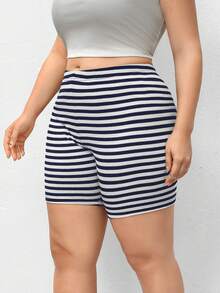 SHEIN Essnce Quần short đạp xe ôm sát, thoải mái, thời trang mới mùa hè dành cho nữ cỡ lớn (3 chiếc) - Nhiều màu - Xem 6