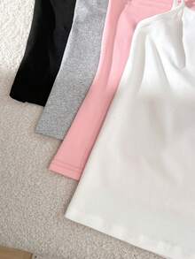 Tween Girl Solid Color Casual Versatile Camisole - Multicolor - View 8