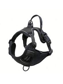 Cinto de Segurança para Cachorro Rabbitgoo, Colete Acolchoado e Reflexivo com 2 Clipes Ajustáveis de Cinto de Segurança, Arnês Respirável Sem Puxão com Alça para Cachorros Pequenos/Médios/Grandes - Multicolorido - Visão 11