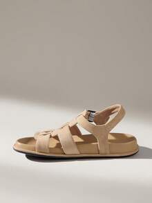 Solecia Ladies Commuter Fashion Versatile Daily Travel Casual Sandals - Apricot - View 6