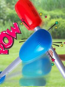 MINKOJA 1 Set Tongkat Jousting Tiup dengan Bantalan; Bahan PVC Tahan Lama, Cocok untuk Interaksi di Bar, Pertemuan di Luar Ruangan, Kegiatan Membangun Tim, Permainan Luar Ruangan, Penghilang Kegelisahan, Pesta, Tongkat Jousting Tiup, Permainan Interaktif Luar Ruangan untuk Dewasa, Alat Peraga Permainan Interaksi Pesta. - MultiWarna - View 2