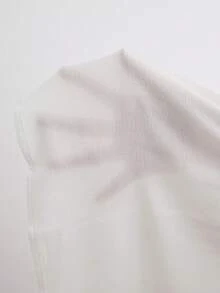 Freevana 夏季大码优雅撞色吊带裙 - 白色 - 查看 7