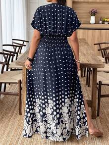 Weeklong 大码女式春夏无袖收腰A字不对称印花休闲度假连衣裙 - 彩色 - 查看 2