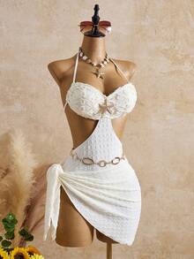 Bellisia Đầm đi biển thường ngày dễ thương, ngọt ngào, họa tiết sao biển, họa tiết jacquard 2026SS dành cho nữ. - Nhiều màu - Xem 5