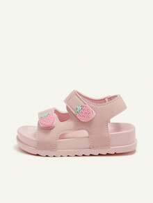 Cozy Pixies 1 Đôi dép xăng đan đế mềm nhẹ, đa năng, họa tiết dâu tây, thích hợp cho bé gái đi biển, du lịch nghỉ mát. - Hồng - Xem 3
