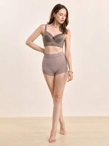 Hourtrue Peach Girl Mocha Brown Sexy Lace Bra, Women's Supportive Lift Comfortable Brafor Summerfor Summer - Mocha Brown - View 9